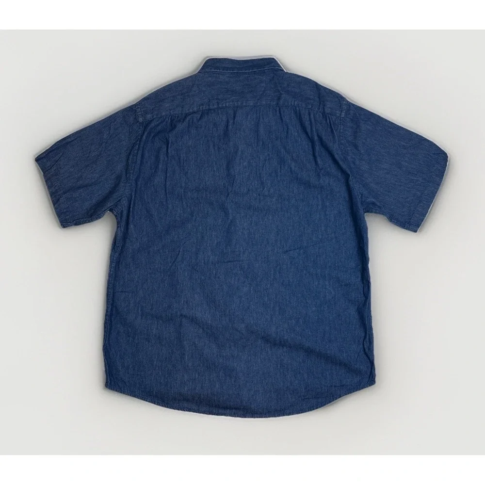 Puritan Denim Button Up Short Sleeve Shirt Mens Size XL